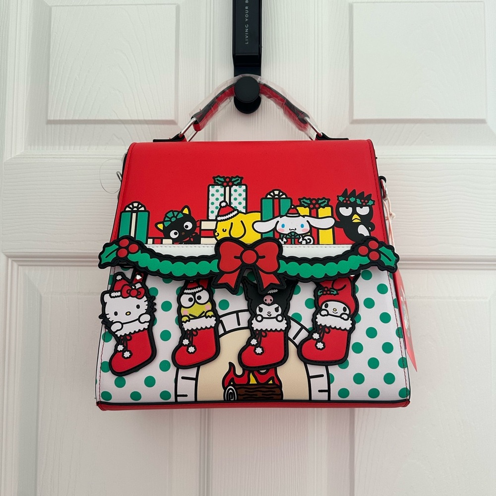 Loungefly Sanrio Hello Kitty & Friends Christmas Fireplace Satchel